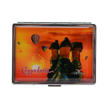 Myros - Cappodocia Themed Metal Cigarette Case 103x80x11 mm