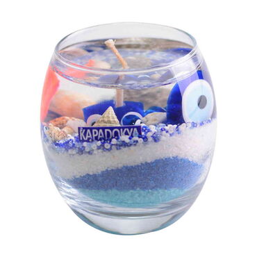 Cappodocia Themed Glass Transparent Gel Candle - Thumbnail