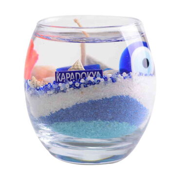 Cappodocia Themed Glass Transparent Gel Candle - Thumbnail