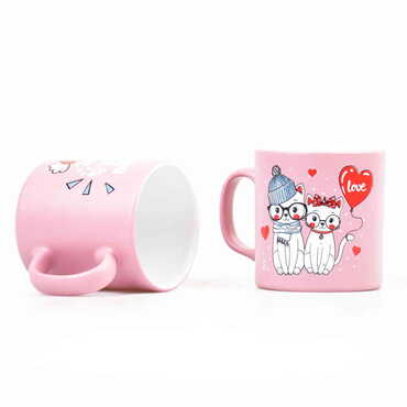 Cat Themed Ceramic Custom Printed Mug - Thumbnail