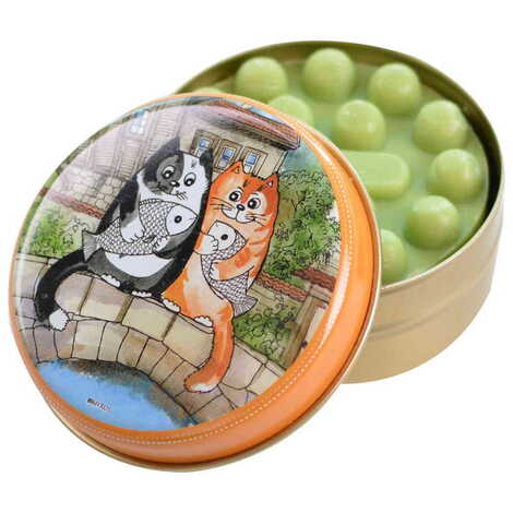 Cat Themed Custom Print Metal Tin Soap Box