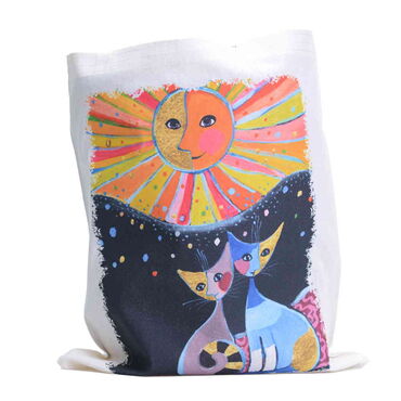 Myros - Cat Themed Digital Printed Tote Bag 35x40 cm