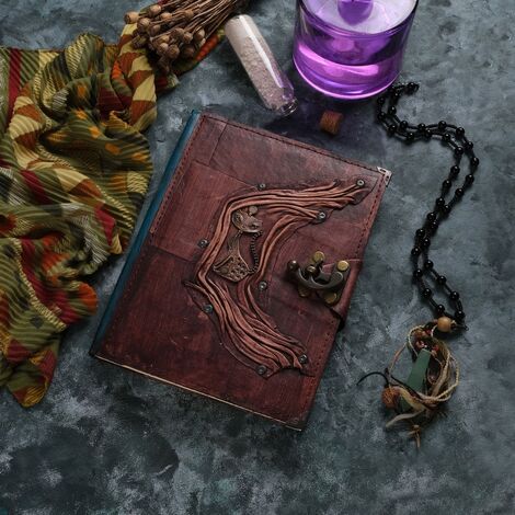 Cat Themed Large Leather Notebook - 1