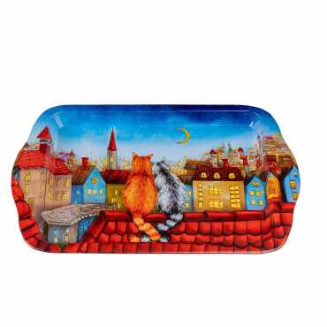 Cat Themed Mini Tray Double Sided Printed - 6