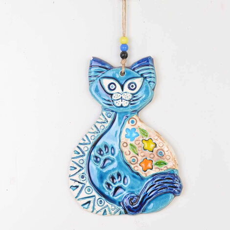 Cat Themed Nautical Ceramics Third Size Wall Hanging