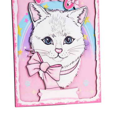 Cat Themed Wooden Customised Door Sign Board 200x290 Mm - Thumbnail