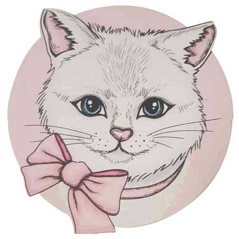 Cat Themed Wooden Customised Round Travel Coaster 100 mm