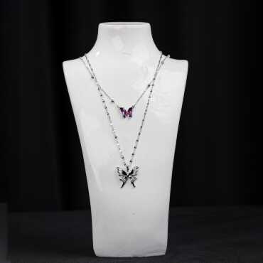 Steel Women's Necklace - Standart - 5