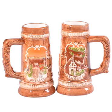 Myros - Antalya Kemer Themed Ceramic Beer Mug Big Size