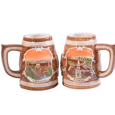 Myros - Antalya Kemer Themed Ceramic Beer Mug