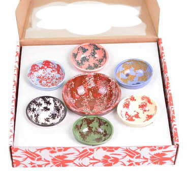 Ceramic Dalmatian Themed Bowl 7pcs 13cm-8 cm - Thumbnail