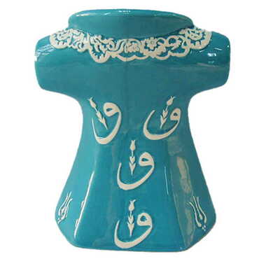 Myros - Ceramic Green Tulip Patterned Kaftan Figurines 16 Cm