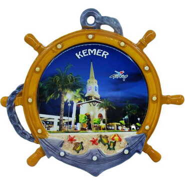 Myros - Ceramic Large Size Anchor Shaped Plate 26 Cm