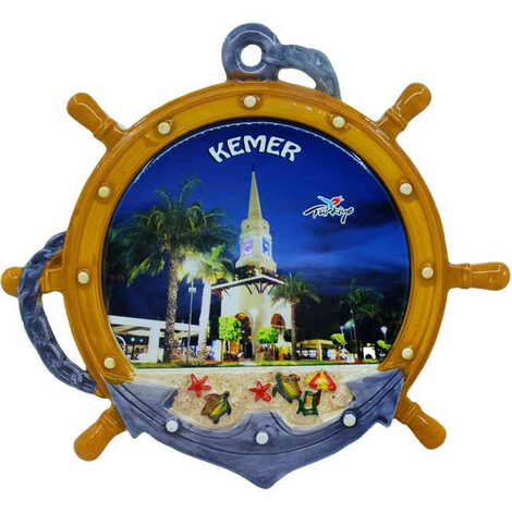 Ceramic Large Size Anchor Shaped Plate 26 Cm