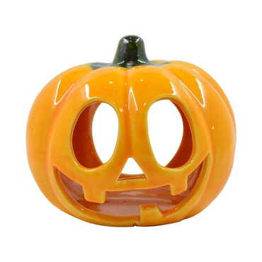 Myros - Ceramic Medium Pumpkin Incense Holder Candle Holder