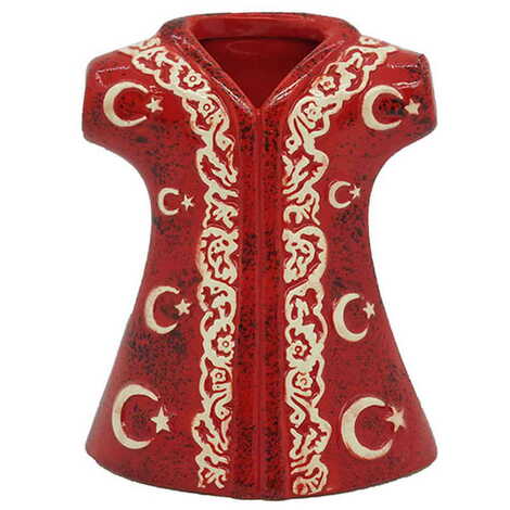 Ceramic Moon & Star Patterned Kaftan Figurines 8 Cm