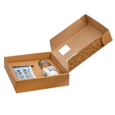 Ceramic Turkish Coffee Serving Set of 3 Pcs - 7