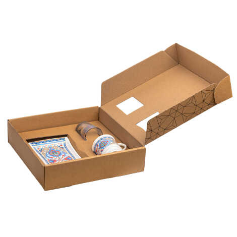 Ceramic Turkish Coffee Serving Set of 3 Pcs - 8