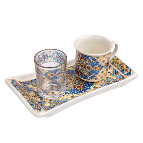 Ceramic Turkish Coffee Serving Set of 3 Pcs - 2