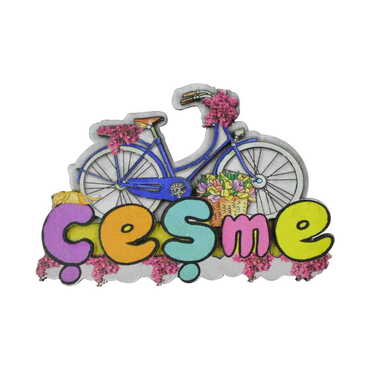 Toptan Çeşme Temalı 3D Resimli Ahşap Magnet - 6