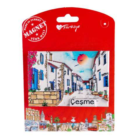 Çeşme Temalı Kartonetli Uv Polyester Magnet - 1
