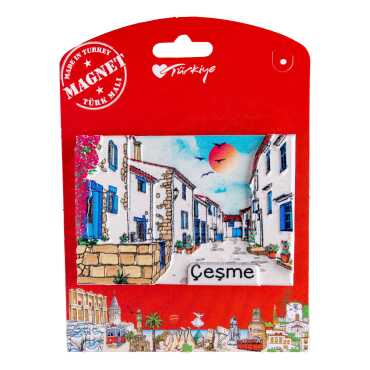 Çeşme Temalı Kartonetli Uv Polyester Magnet - 3