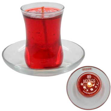 Myros - Cesme Themed Glass Transparent Gel Candle