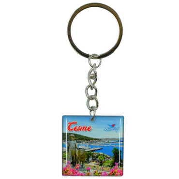 Cesme Themed Double Face Printed Epoxy Keychain