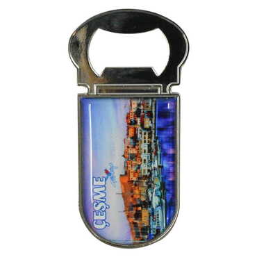 Myros - Toptan Çeşme Temalı Myros Küçük Açacak Magnet 30x77 mm