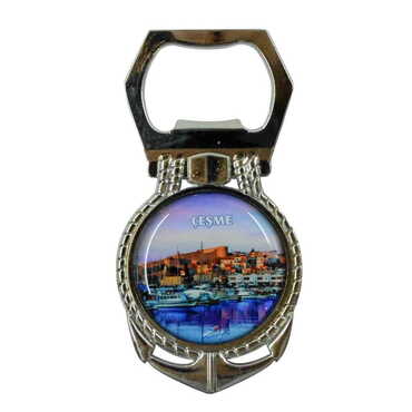 Toptan Çeşme Temalı Myros Metal Çapa Açacak Magnet 40x75 mm - Thumbnail