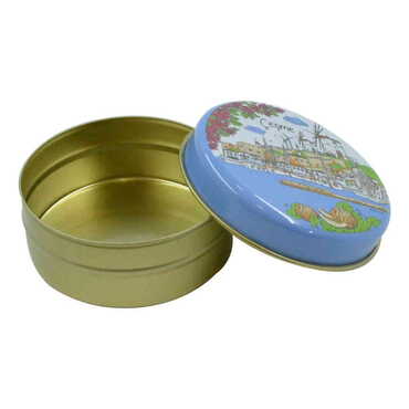 Cesme Themed Round Tin Gift Box 73x35 mm - Standart - 3