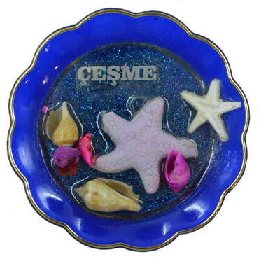 Myros - Çeşme Temalı Şeffaf Polyester Tabak Magnet