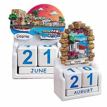 Çeşme Temalı UV BASKILI POLYESTER MASA TAKVİMİ - 2