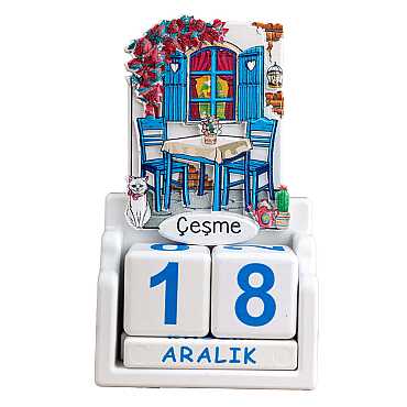 Çeşme Temalı UV BASKILI POLYESTER MASA TAKVİMİ - 3