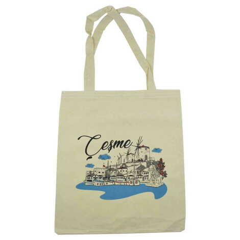 Cesme Themed Customised Colorful Shopping Tote Bag 450x350 mm