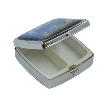 Cesme Themed Customised Epoxy Square Pill Box 54x58x18 mm - Thumbnail