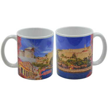 Myros - Cesme Themed Customised Porcelain Souvenir Travel Mug 80x95 mm