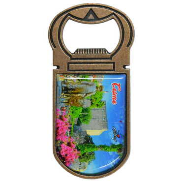 Cesme Themed Customizable Metal Magnetic Bottle Opener 40x95 mm - Thumbnail