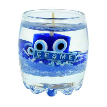 Myros - Cesme Themed Glass Transparent Gel Candle