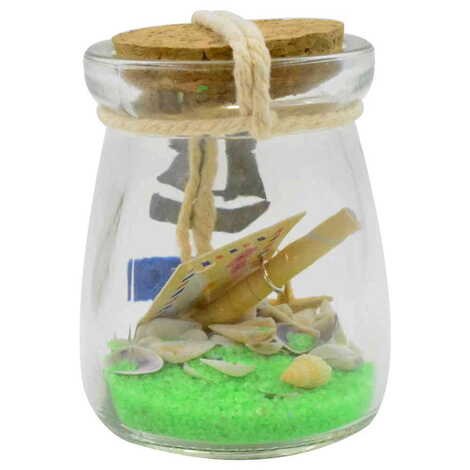 Cesme Themed Mini Glass Bottle with Cork Cap