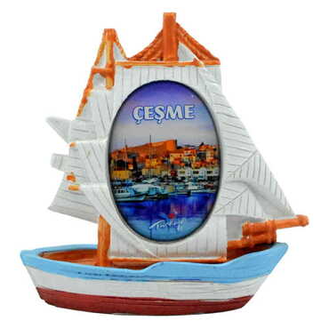 Cesme Themed Polyester Marine Sailing Ship Figurine - Thumbnail