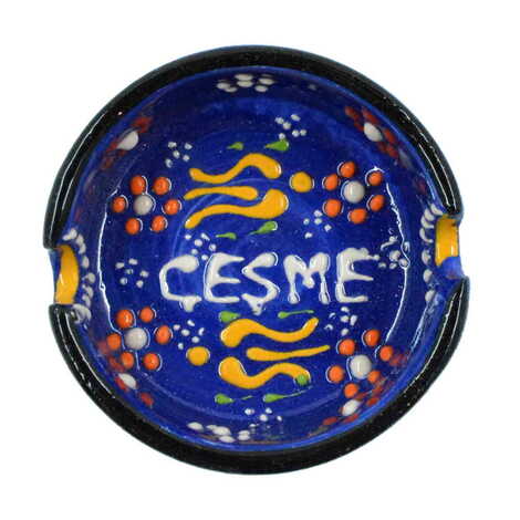 Cesme Themed Turkish Ceramic B Serie Ashtray Small Size