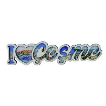 Myros - Cesme Themed Wooden Customised City Name Letter Souvenir Fridge Magnet