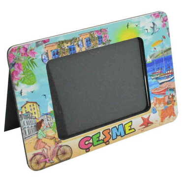 Cesme Themed Wooden UV Printed Desktop Photo Frame - Thumbnail