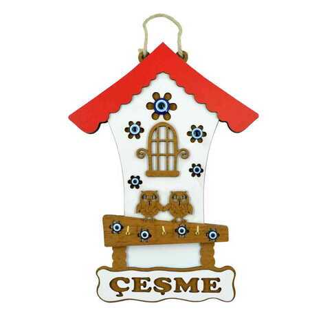 Cesme Themed Wooden Wall Hanging Decoration 25 Cm