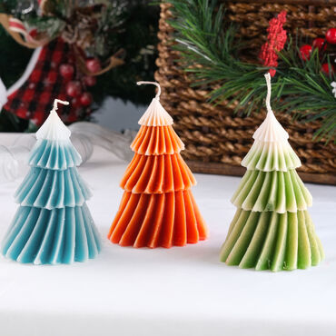 Myros - Christmas Themed Colorful Pine Trees Candle Set