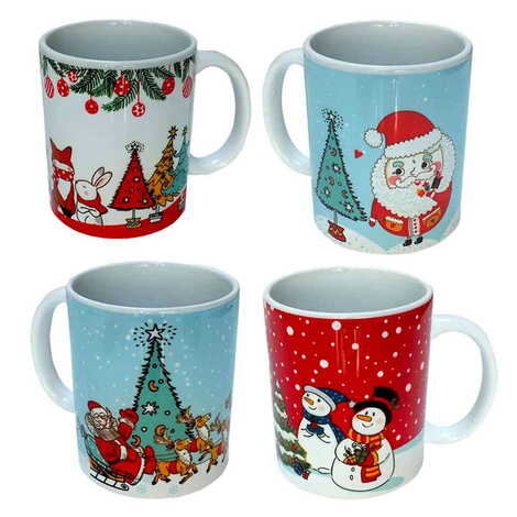 Christmas Themed Customised Porcelain Souvenir Travel Mug 80x95 mm - 2