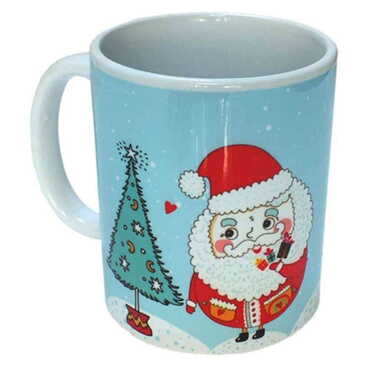 Christmas Themed Customised Porcelain Souvenir Travel Mug 80x95 mm - 5