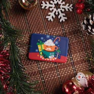 Christmas Themed Customised UV Printed Plastic Base Rectangle Fridge Magnet 80x50 mm - 5