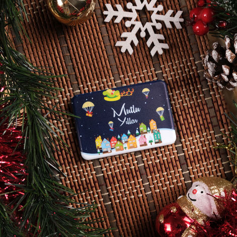 Christmas Themed Customised UV Printed Plastic Base Rectangle Fridge Magnet 80x50 mm - 8